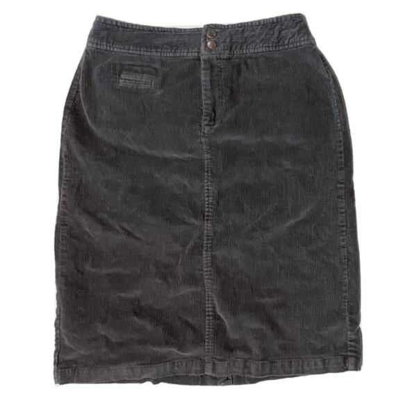 Orvis Corduroy Skirt Grey Retro Light Academia Short With Pockets Womens Size 8 - Picture 1 of 7